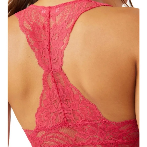 NWT Free People Midnight Hour Bodysuit in Raspberry / S - Picture 4 of 7